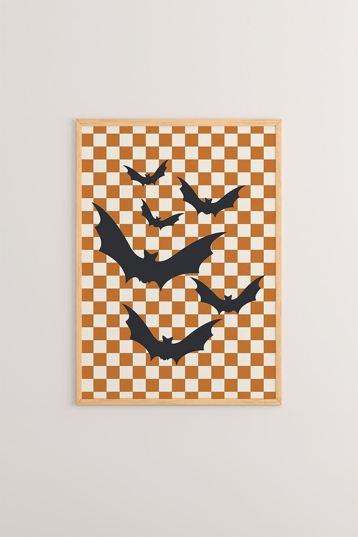 **Quadro Decorativo Emoldurado Multicolor em Madeira Maciça - Conjunto 3 Peças 33x48cm**