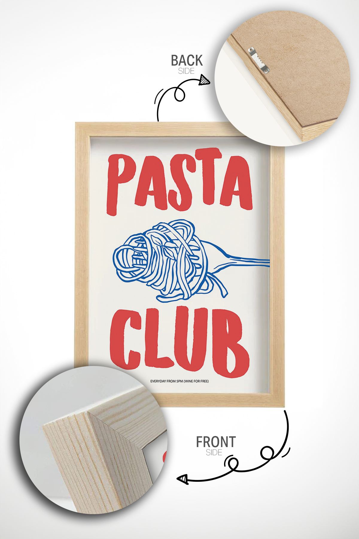 Quadro Decorativo Multicolor com Moldura de Madeira Maciça - Impressão Digital Premium 33x48cm