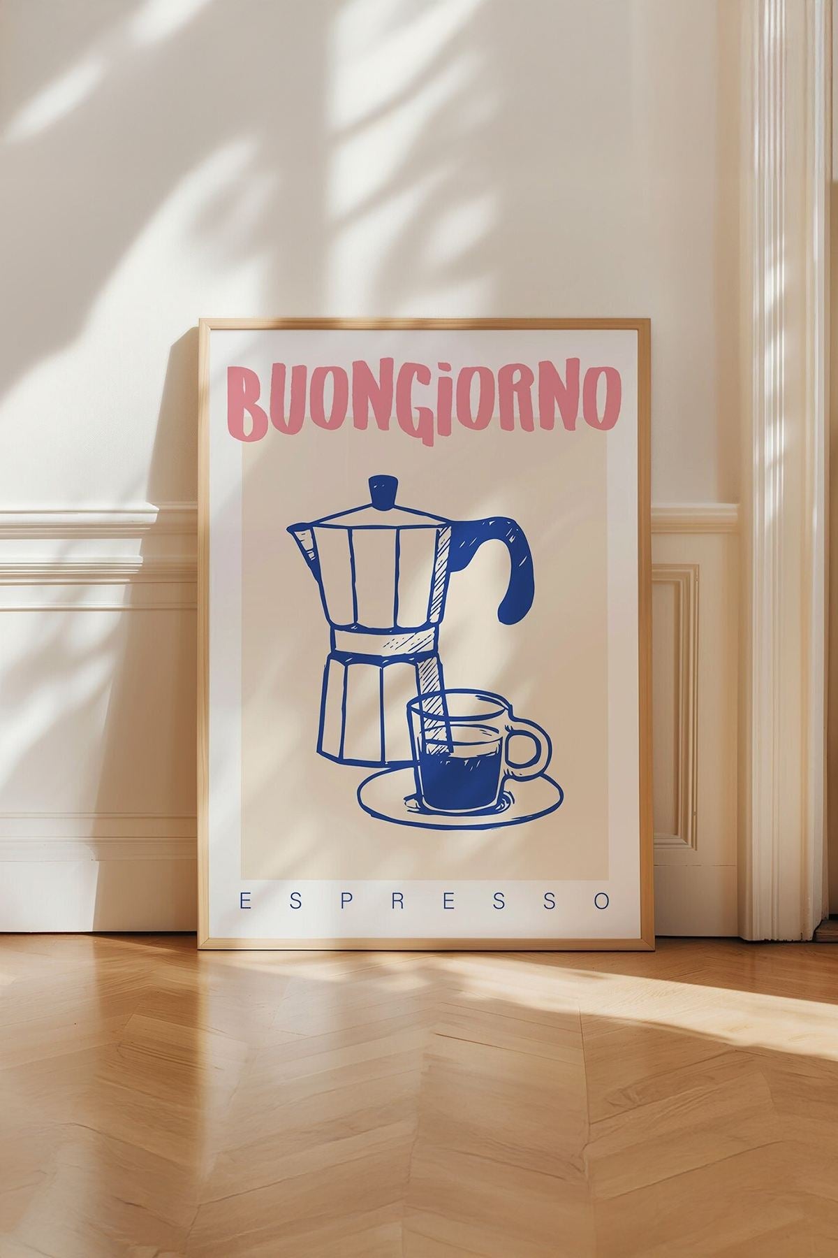 Quadro Decorativo Multicolor com Moldura de Madeira Maciça - Impressão Digital Premium 33x48cm