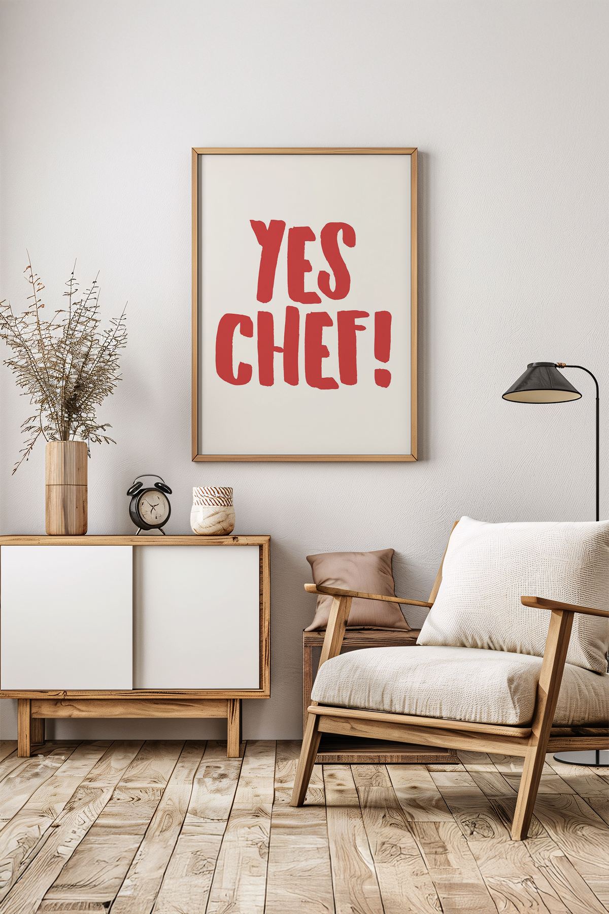 Quadro Decorativo Multicolor com Moldura de Madeira Maciça - Impressão Digital Premium 33x48cm