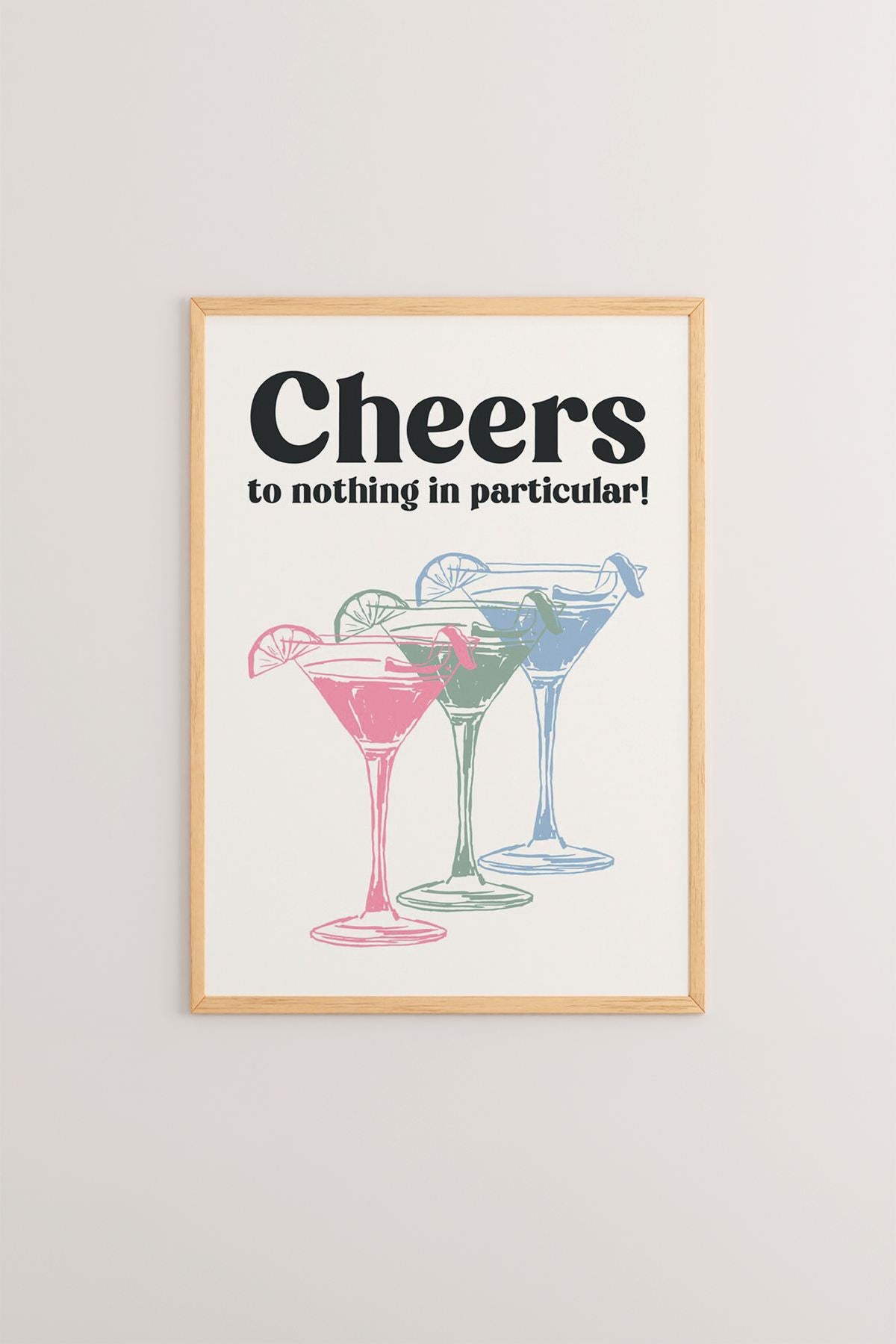 Quadro Decorativo Emoldurado Multicolor Ersy1Ham13 - Madeira Maciça 33x48cm