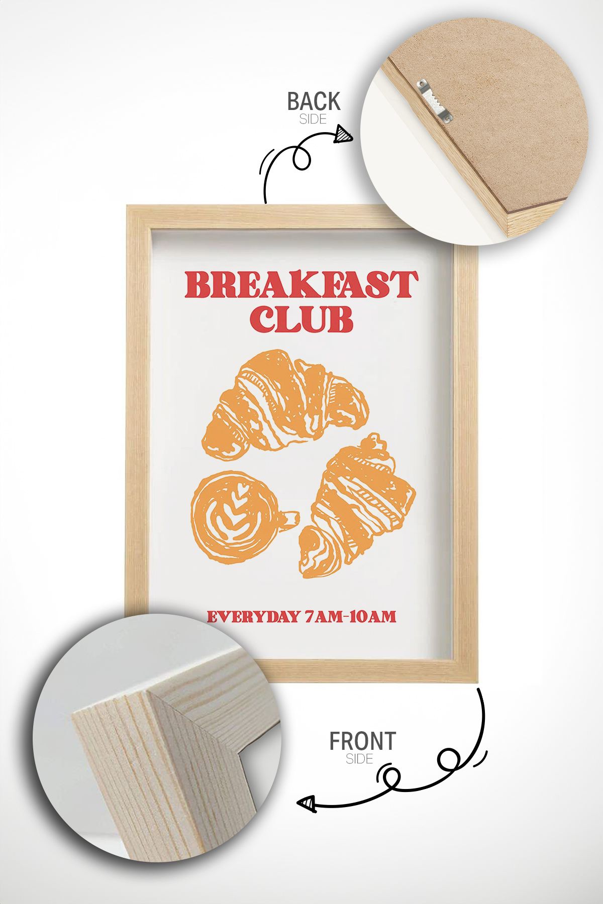 Quadro Decorativo Emoldurado Multicolor em Madeira Maciça - Arte Digital Premium 33x48cm