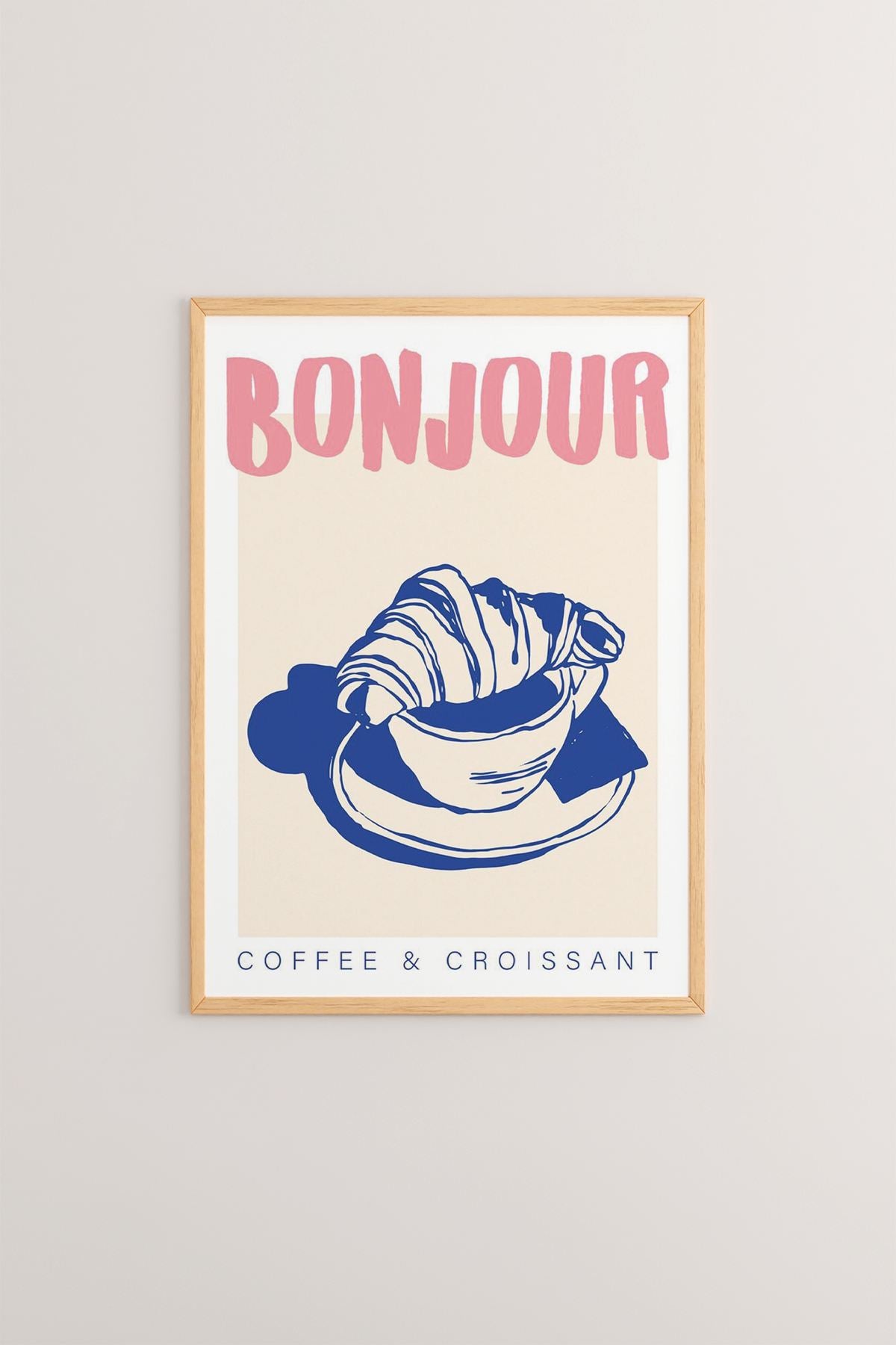 Quadro Decorativo Emoldurado Multicolor em Madeira Maciça - Arte Digital Premium 33x48cm