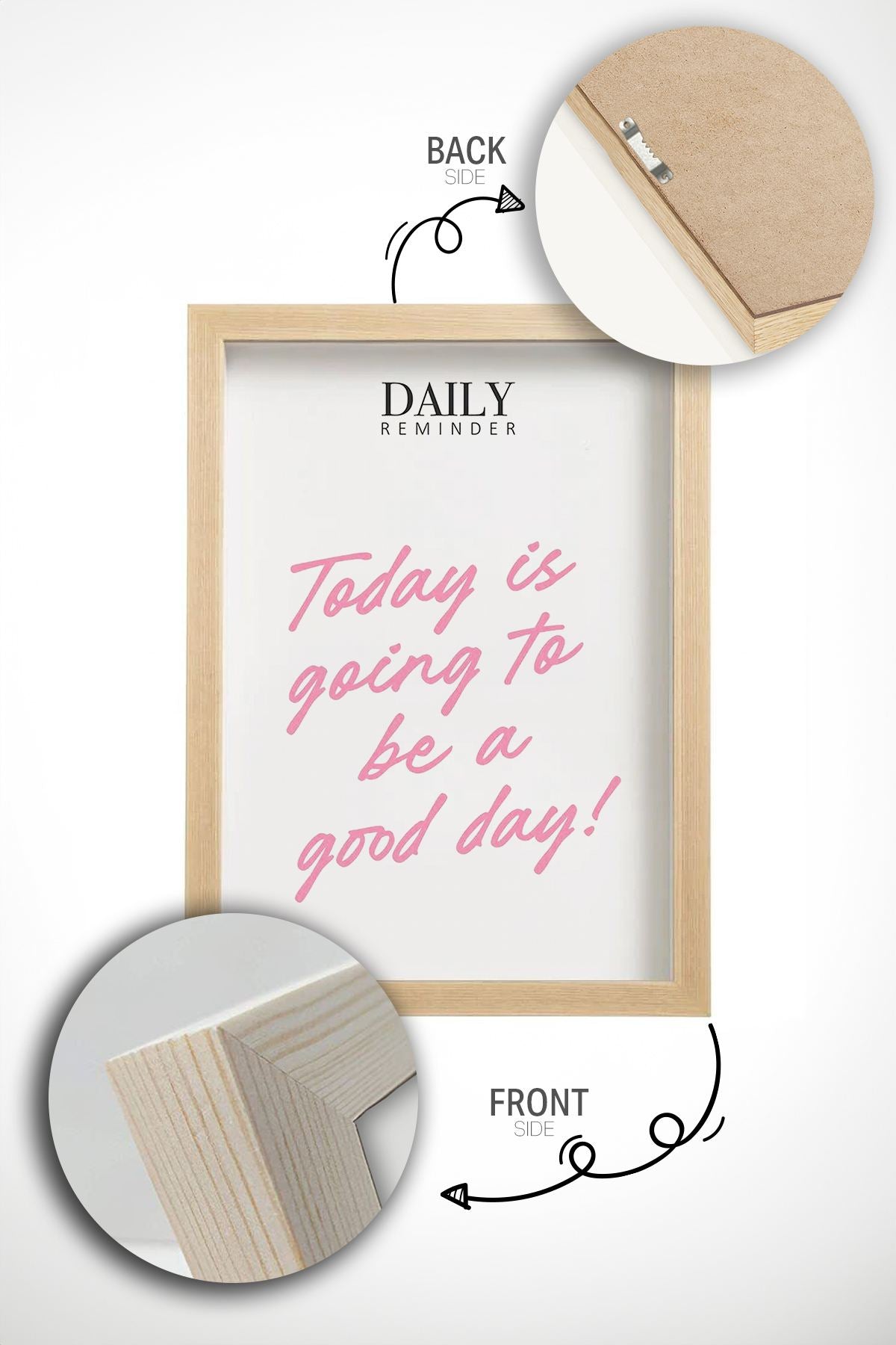 Quadro Decorativo Emoldurado Multicolor - Madeira Maciça 33x48cm - Impressão Digital Premium