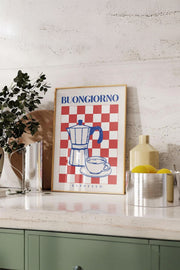 Quadro Decorativo Multicolor com Moldura de Madeira Maciça - Impressão Digital Premium 33x48cm