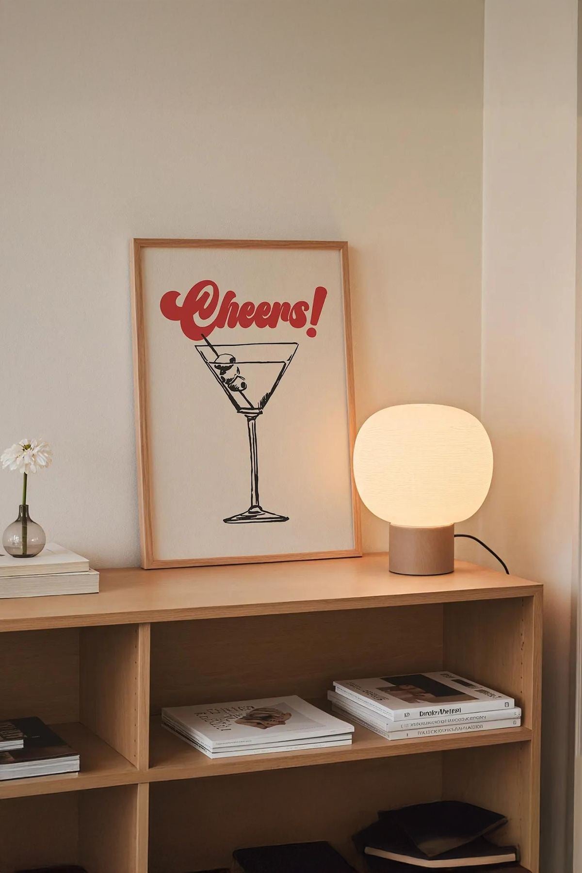 Quadro Decorativo Multicolor com Moldura de Madeira Maciça - Impressão Digital Premium 33x48cm