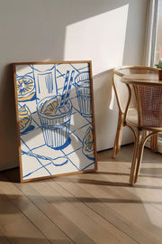 Quadro Decorativo Emoldurado Multicolor Ersy1Ham24 - Madeira Maciça 33x48cm