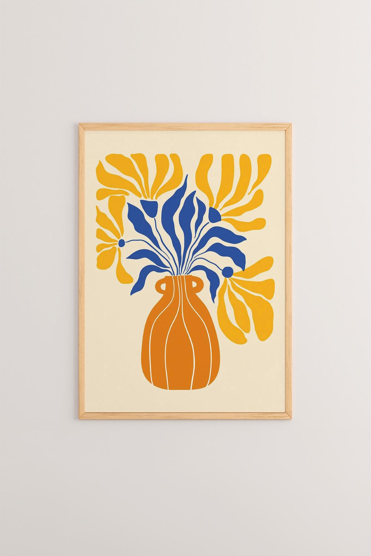 Quadro Decorativo Multicolor com Moldura de Madeira Maciça - Impressão Digital Premium 33x48cm