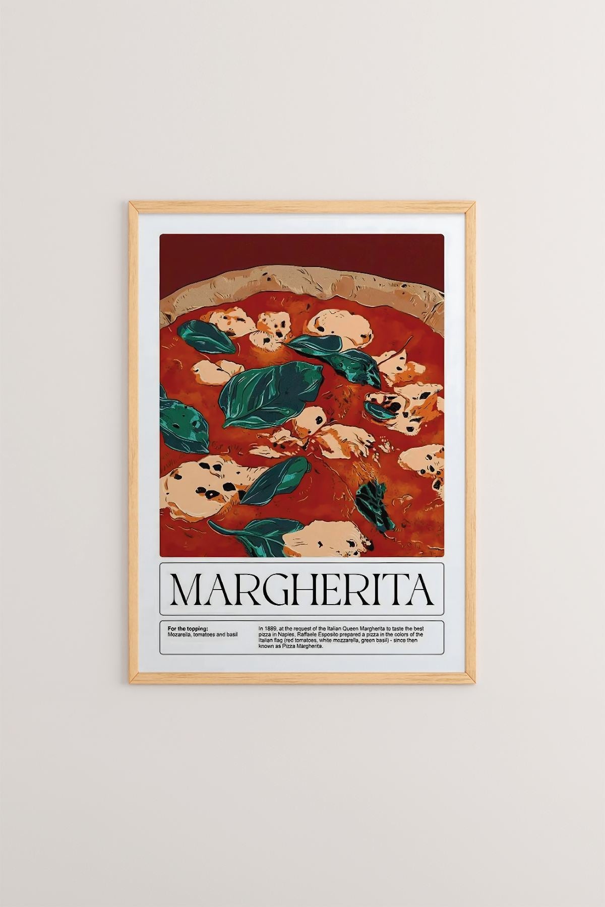 Quadro Decorativo Multicolor com Moldura de Madeira Maciça - Impressão Digital Premium 33x48cm