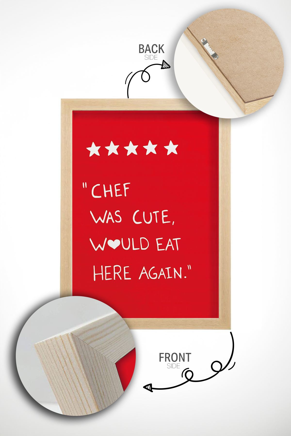 Quadro Decorativo Emoldurado Multicolor - Madeira Maciça 33x48cm - Impressão Digital Premium