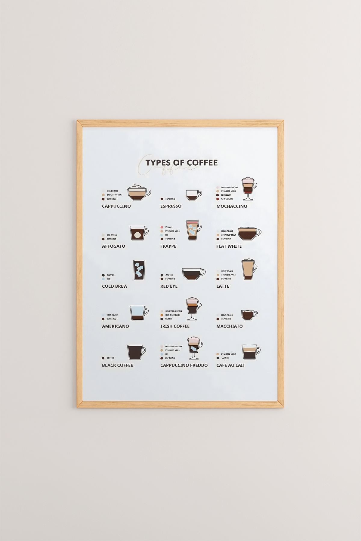 Quadro Decorativo Emoldurado Multicolor em Madeira Maciça - Impressão Digital Premium 33x48cm