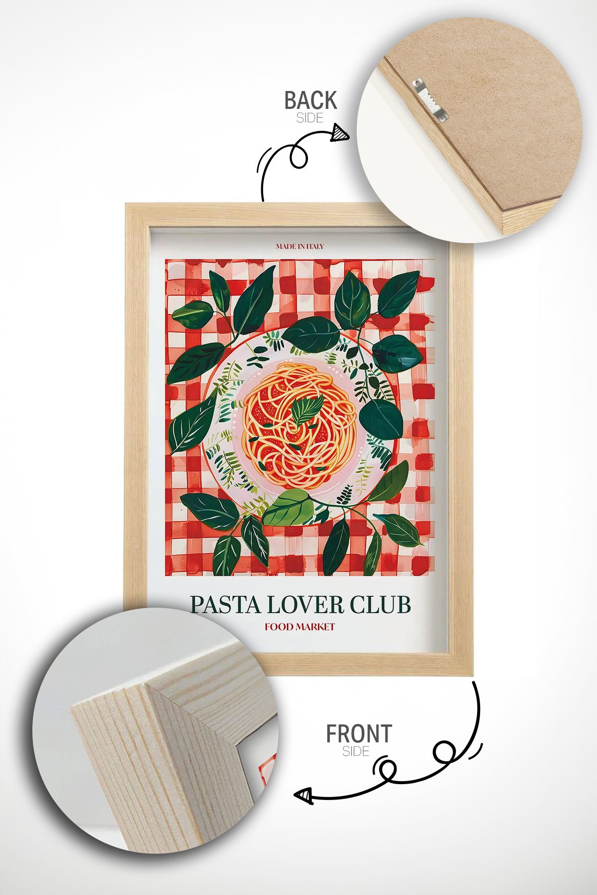 Quadro Decorativo Emoldurado Multicolor - Madeira Maciça 33x48cm - Impressão Digital Premium