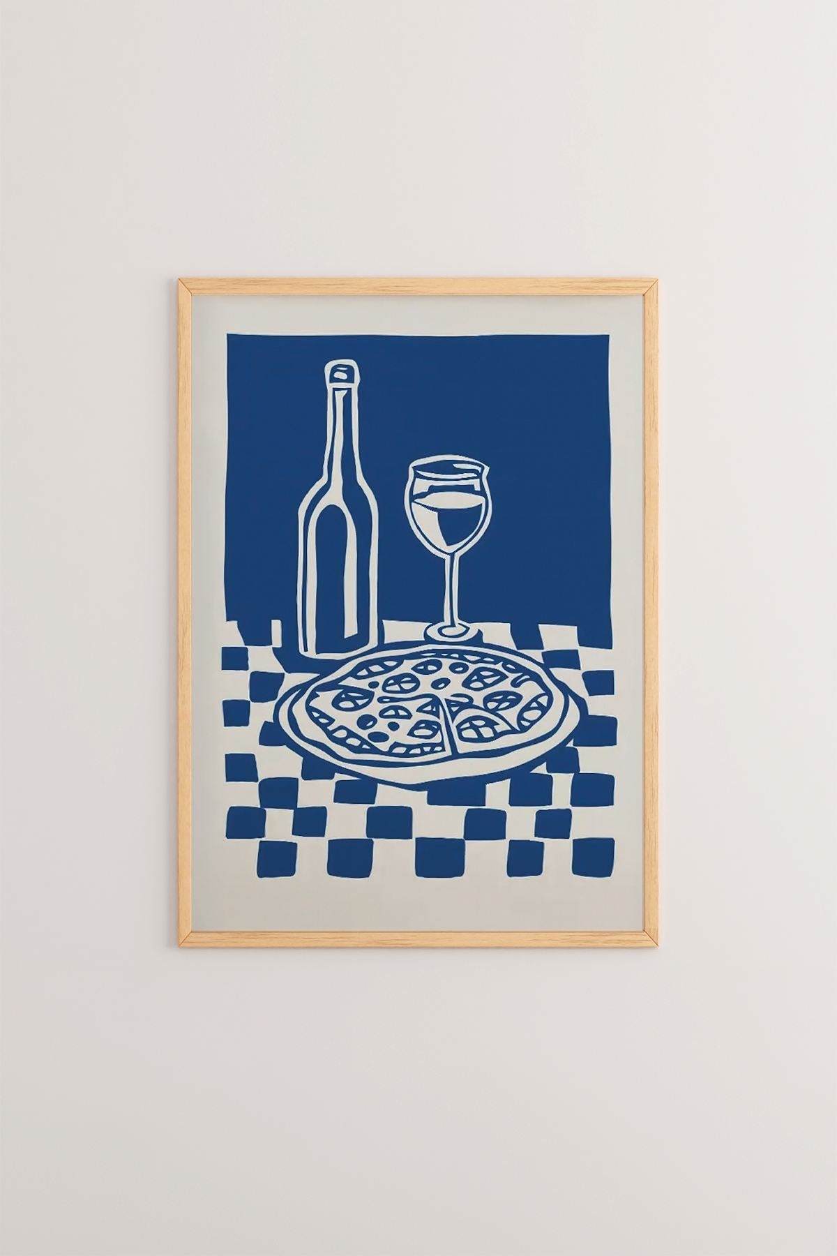 Quadro Decorativo Emoldurado Multicolor em Madeira Maciça - Impressão Digital Premium 33x48cm