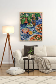 Quadro Decorativo Emoldurado Multicolor em Madeira Maciça 33x48cm - Impressão Digital Premium