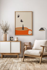 Arte Decorativa Emoldurada Multicolor - Quadro em Madeira Maciça 33x48cm com Impressão Digital de Alta Qualidade