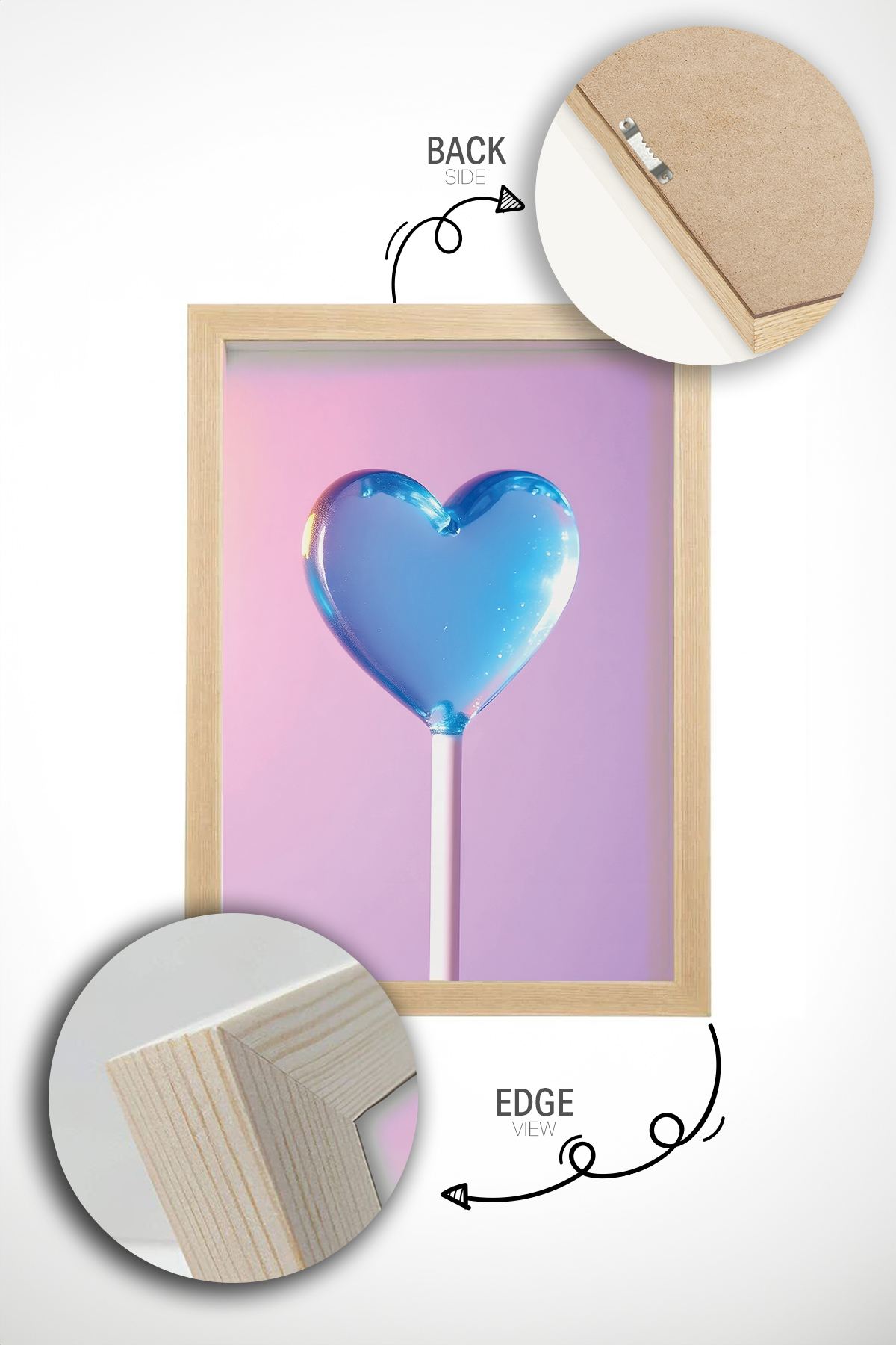 Quadro Decorativo com Moldura em Madeira Maciça, Multicolor, 33x48 cm – Impressão Digital (Artsrmdl5 786DKT1670)