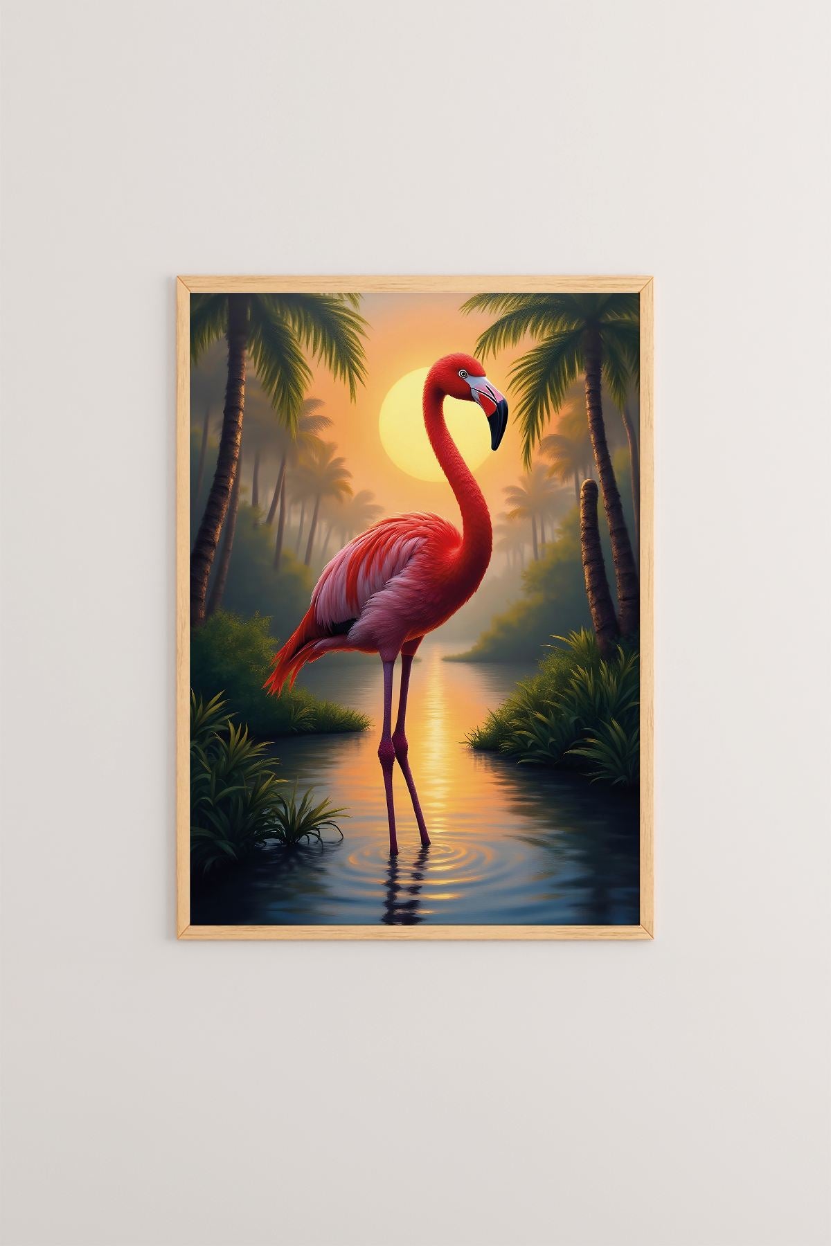 Arte Decorativa Emoldurada Multicolor - Quadro em Madeira Maciça 33x48cm com Impressão Digital de Alta Qualidade