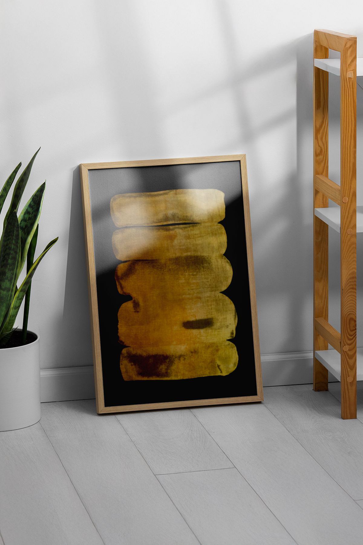 Arte Decorativa Emoldurada Multicolor - Quadro em Madeira Maciça 33x48cm com Impressão Digital de Alta Qualidade