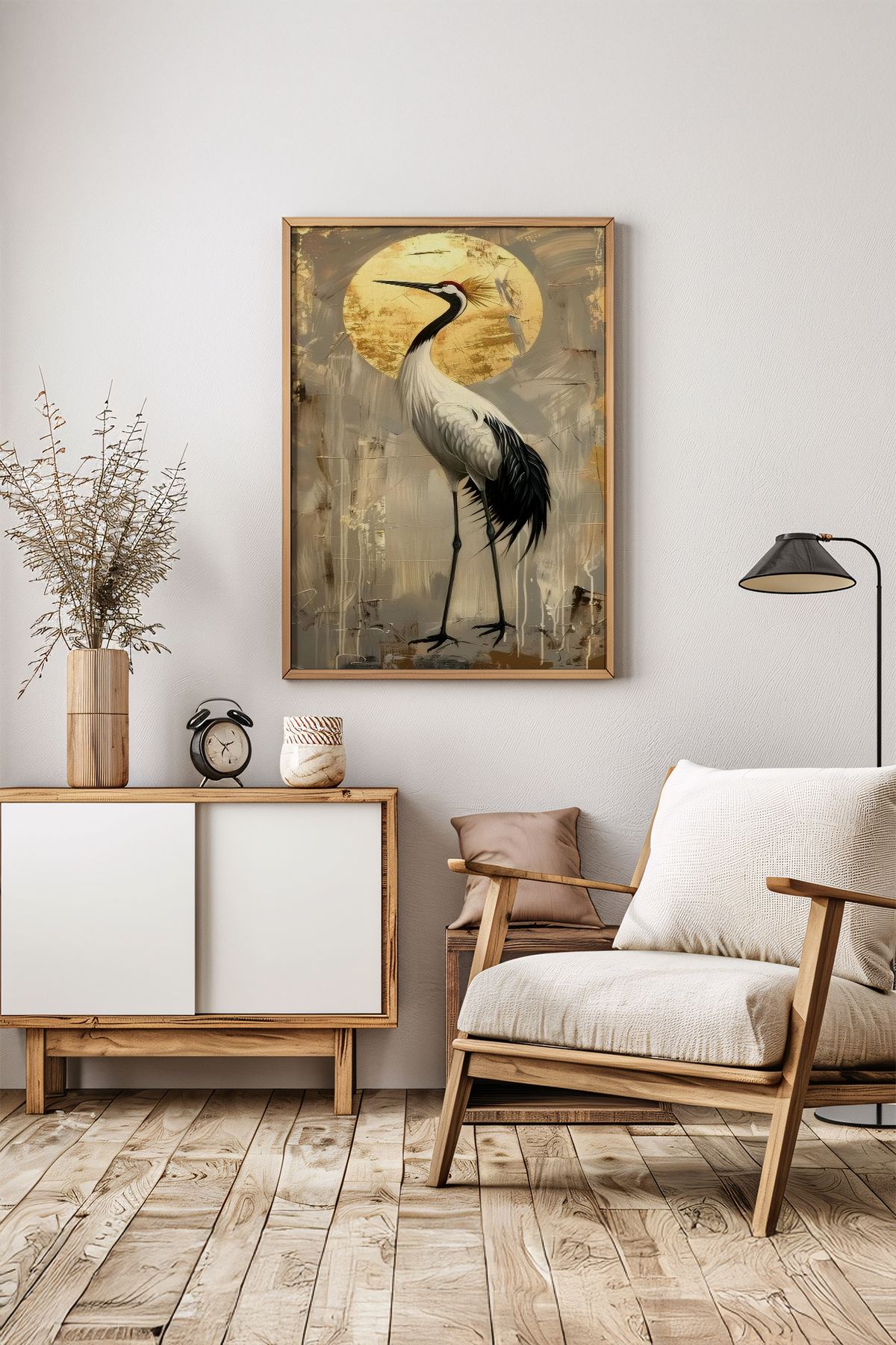 Arte Decorativa Emoldurada Multicolor - Quadro em Madeira Maciça 33x48cm com Impressão Digital de Alta Qualidade