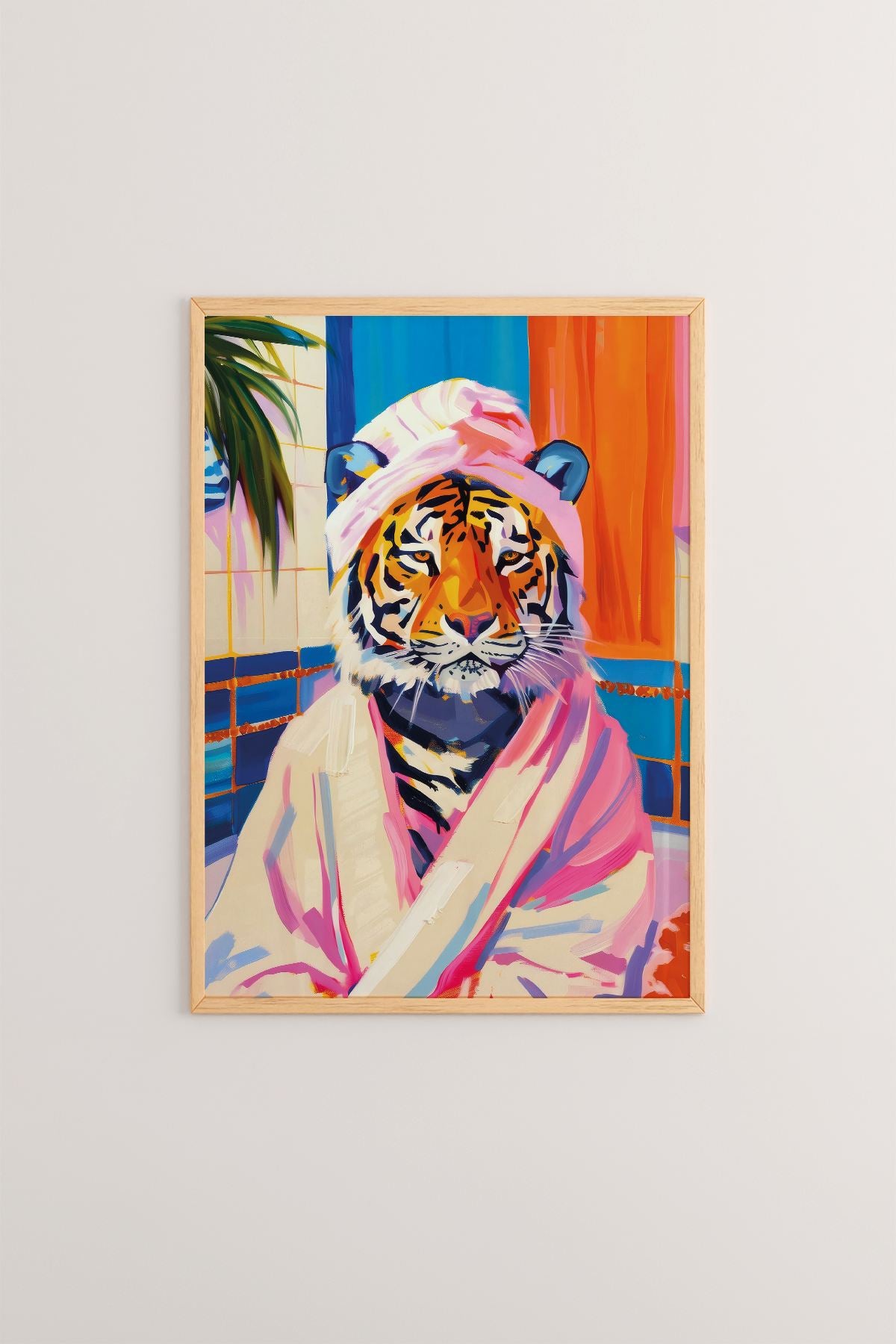 Arte Decorativa Emoldurada Multicolor - Quadro em Madeira Maciça 33x48cm com Impressão Digital de Alta Qualidade