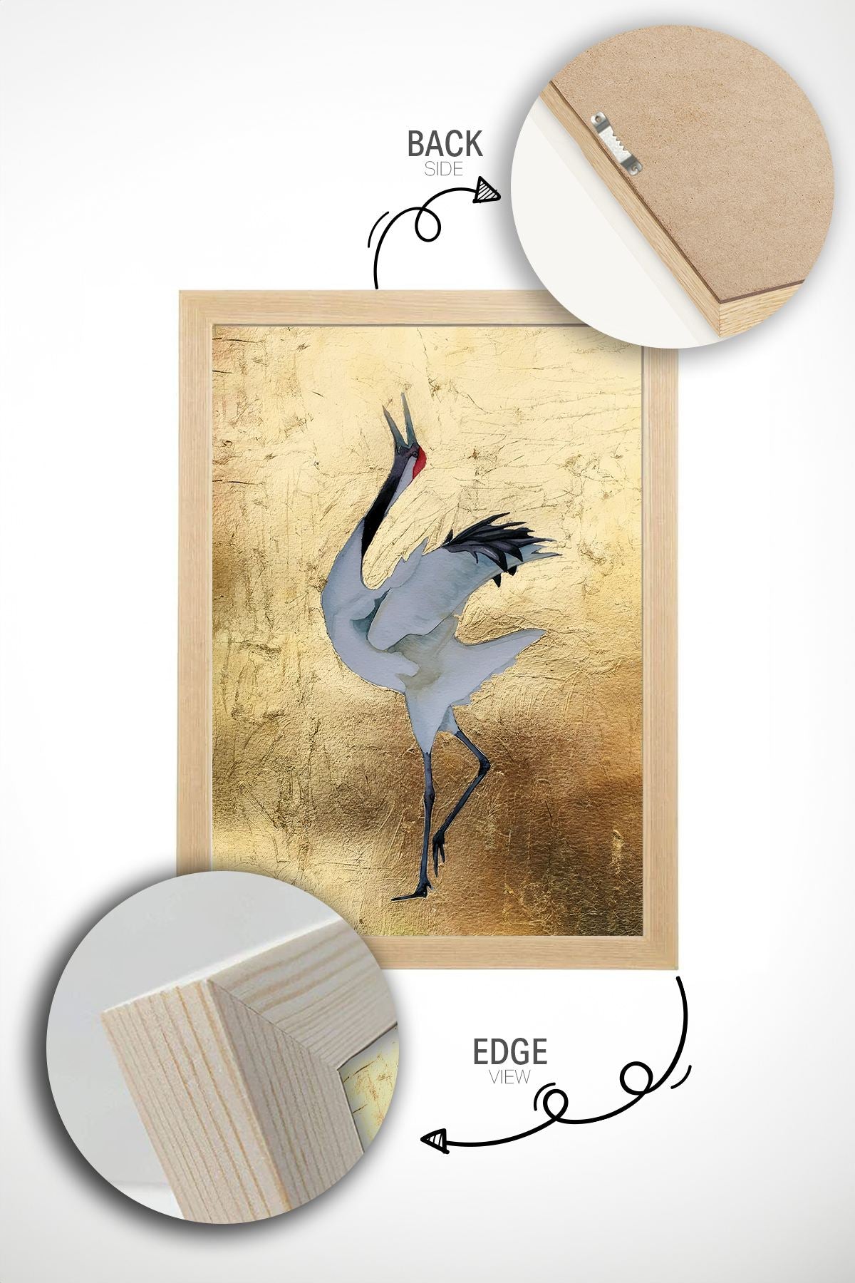 Arte Decorativa Emoldurada Multicolor - Quadro em Madeira Maciça 33x48cm com Impressão Digital de Alta Qualidade