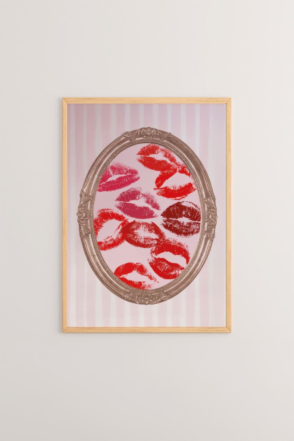 Arte Decorativa Emoldurada Multicolor - Quadro em Madeira Maciça 33x48cm com Impressão Digital de Alta Qualidade