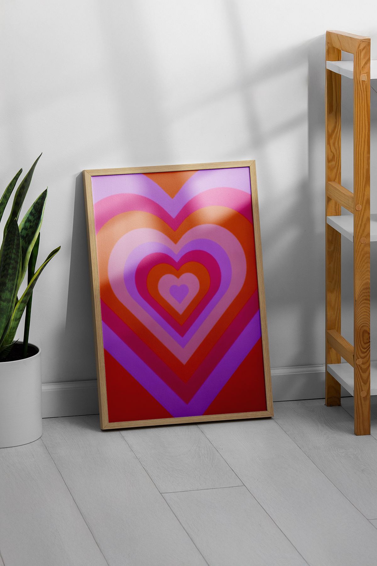 Arte Decorativa Emoldurada Multicolor - Quadro em Madeira Maciça 33x48cm com Impressão Digital de Alta Qualidade