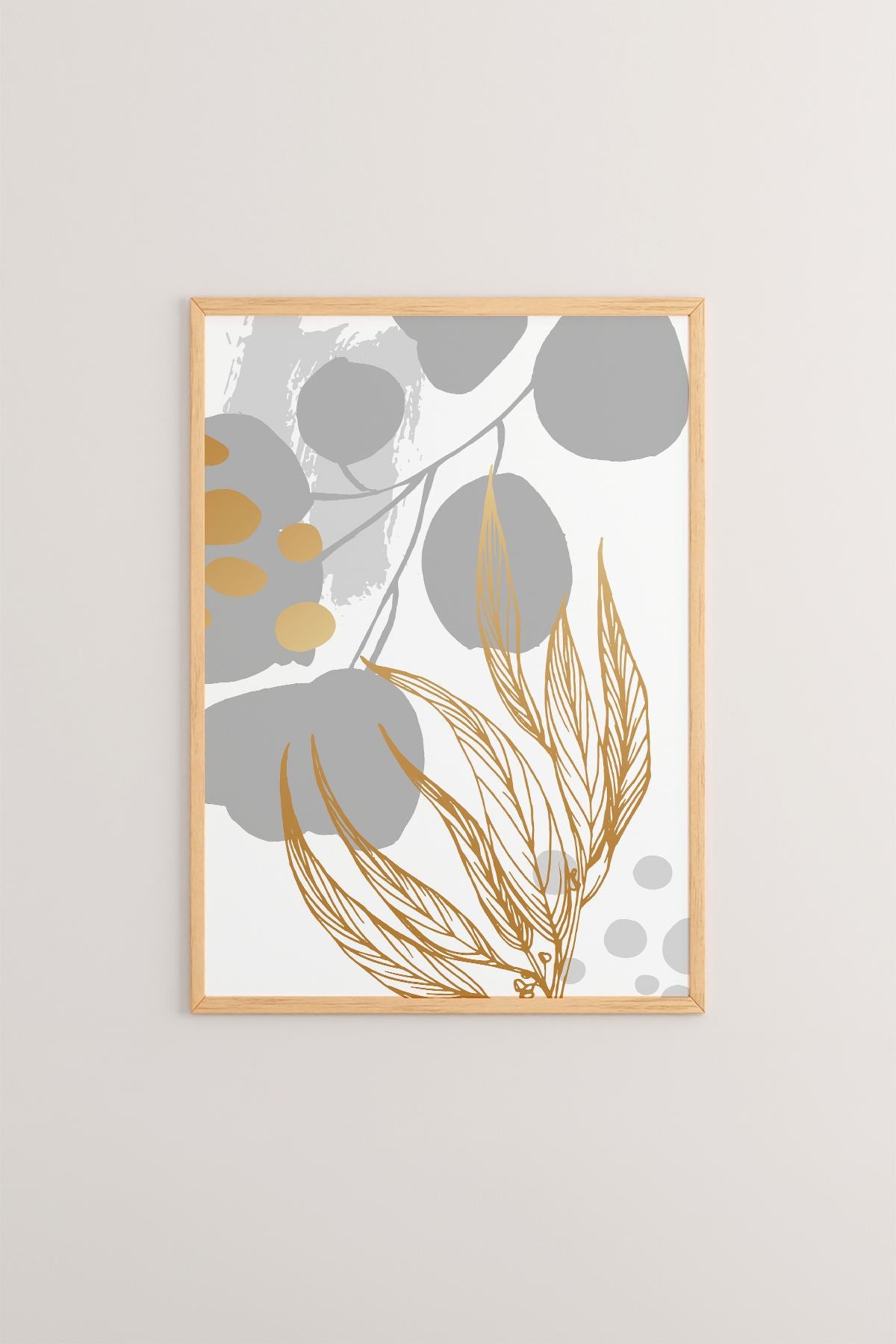 Arte Decorativa Emoldurada Multicolor - Quadro em Madeira Maciça 33x48cm com Impressão Digital de Alta Qualidade