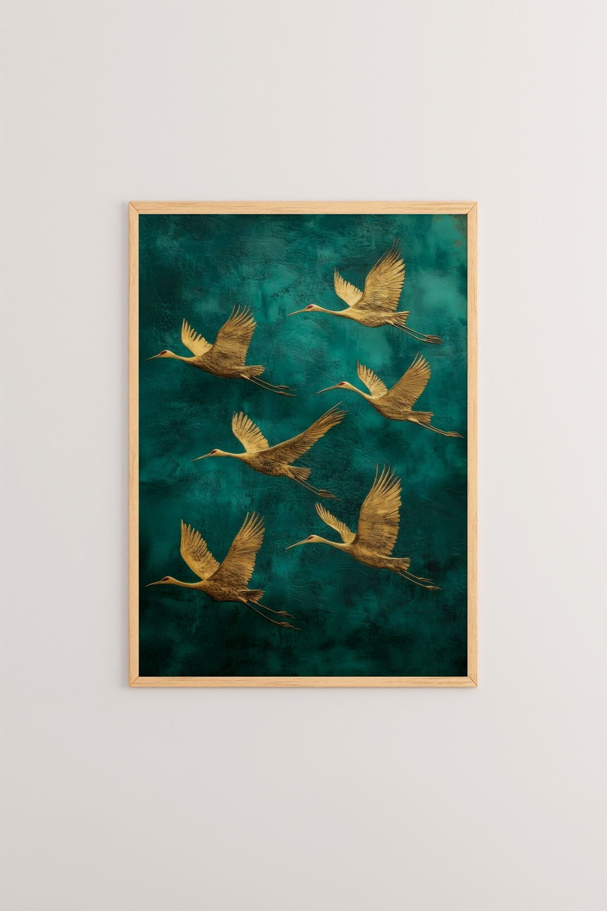 Arte Decorativa Emoldurada Multicolor - Quadro em Madeira Maciça 33x48cm com Impressão Digital de Alta Qualidade