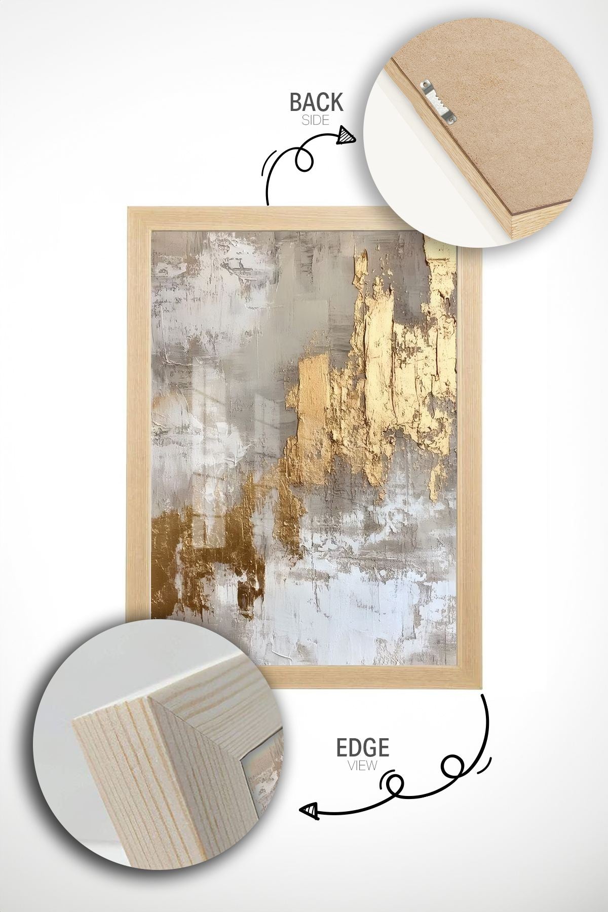 Quadro Decorativo com Moldura Artsrmdl32, Multicolor, 33 x 48 cm, Moldura 100% Madeira Maciça, Impressão Digital (786DKT1697)