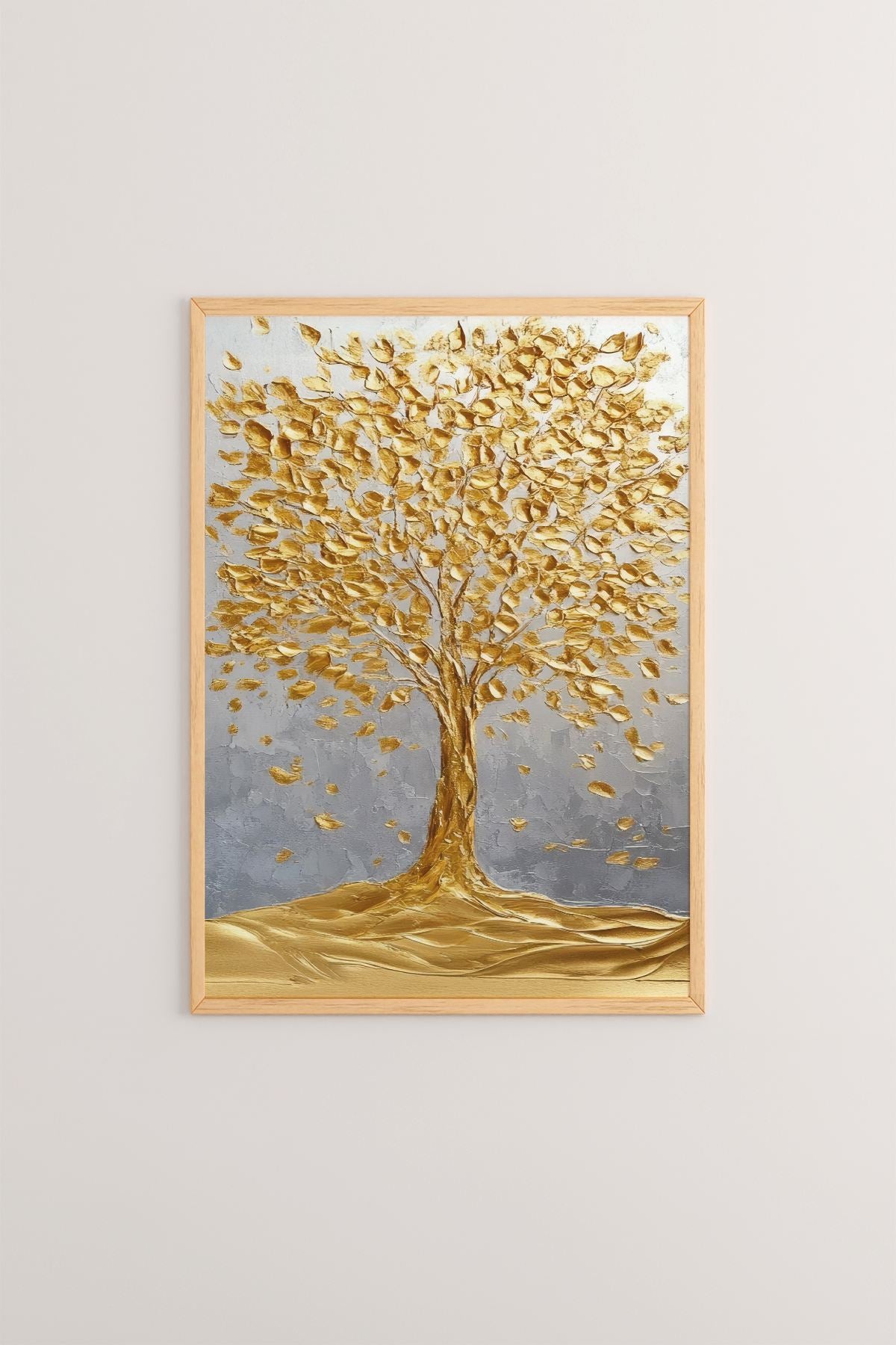 Arte Decorativa Emoldurada Multicolor 33x48cm - Moldura Madeira Maciça com Impressão Digital de Alta Qualidade