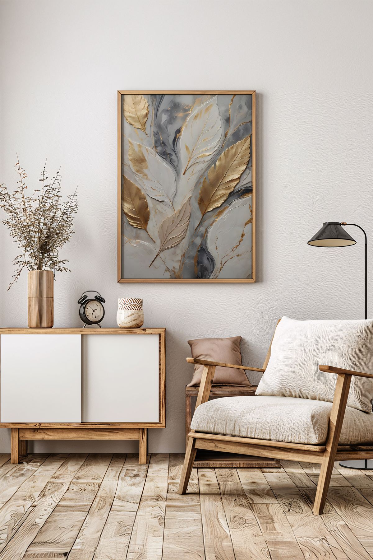 Quadro Decorativo com Moldura em Madeira Maciça, Impressão Digital, Multicolor, 33 x 48 cm – Artsrmdl34 (786DKT1699)