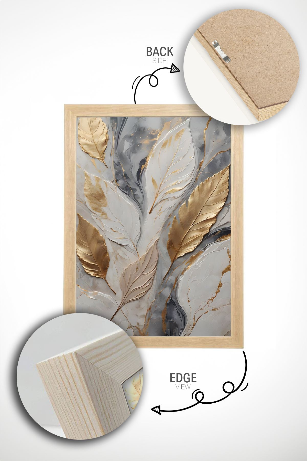 Quadro Decorativo com Moldura em Madeira Maciça, Impressão Digital, Multicolor, 33 x 48 cm – Artsrmdl34 (786DKT1699)