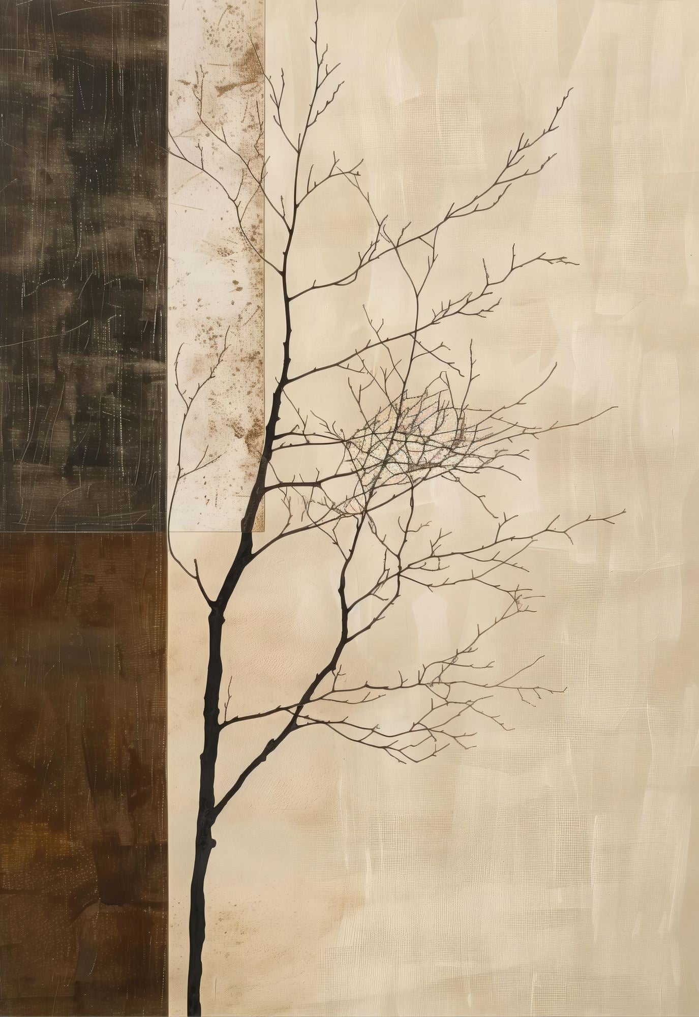 Quadro Decorativo Multicolor com Moldura de Madeira Maciça - 33x48cm - Impressão Digital Premium