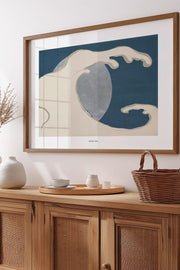 Quadro Decorativo Multicolor com Moldura de Madeira Maciça - 33x48cm - Impressão Digital de Alta Qualidade