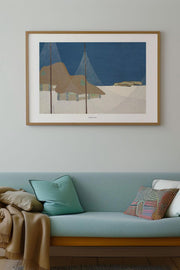 Quadro Decorativo Multicolor com Moldura de Madeira Maciça - 33x48cm - Impressão Digital Premium