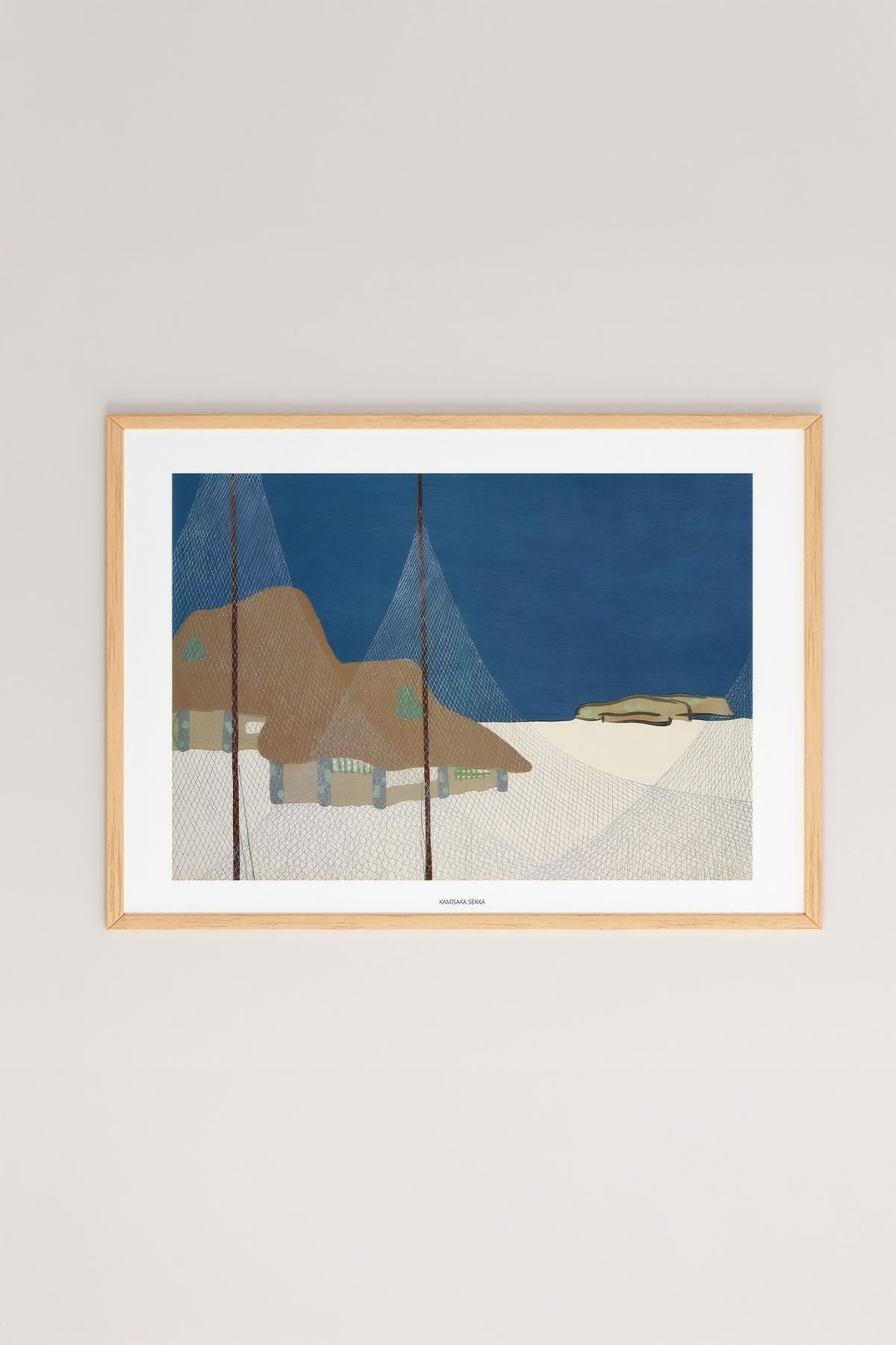 Quadro Decorativo Multicolor com Moldura de Madeira Maciça - 33x48cm - Impressão Digital Premium