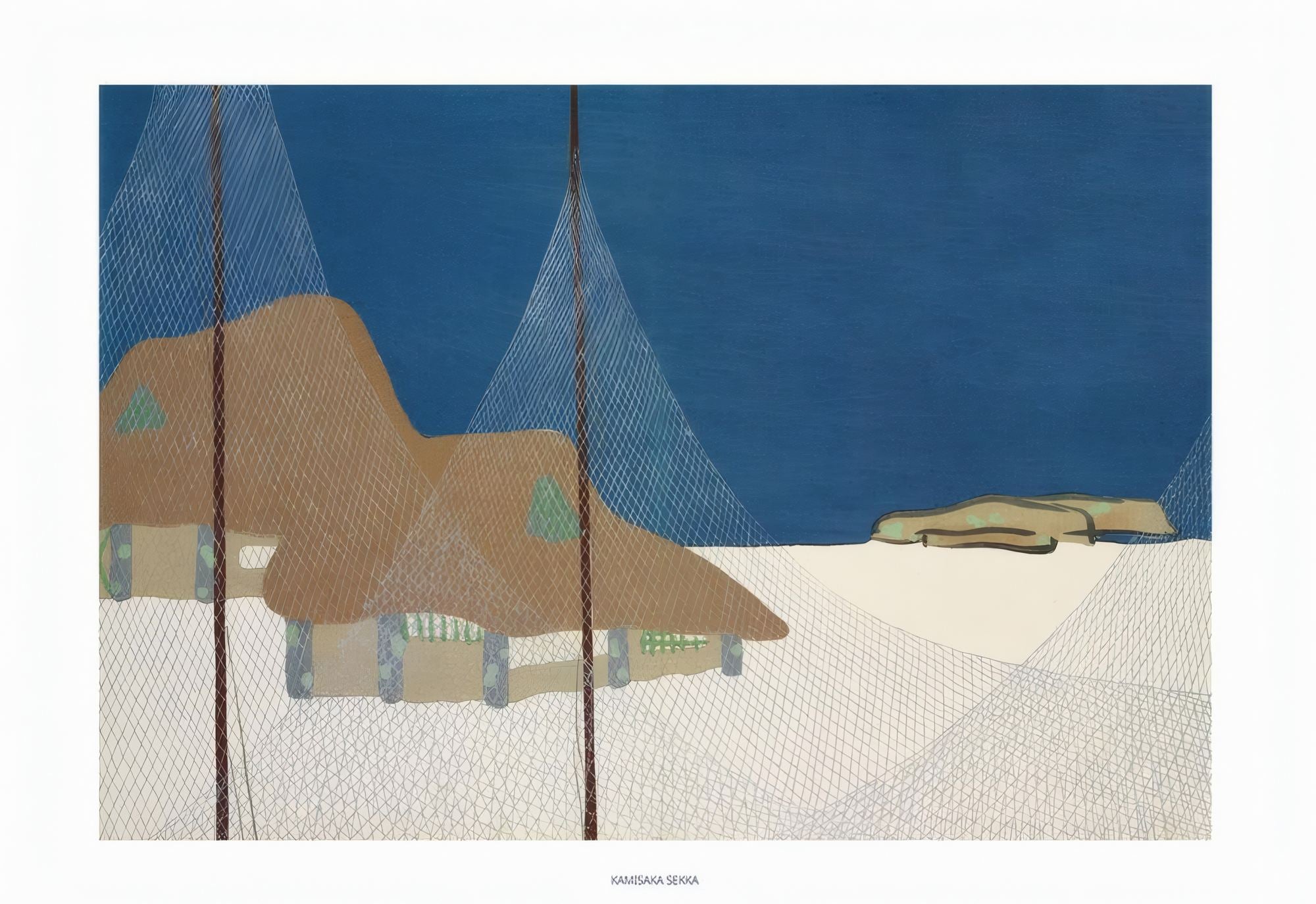 Quadro Decorativo Multicolor com Moldura de Madeira Maciça - 33x48cm - Impressão Digital Premium