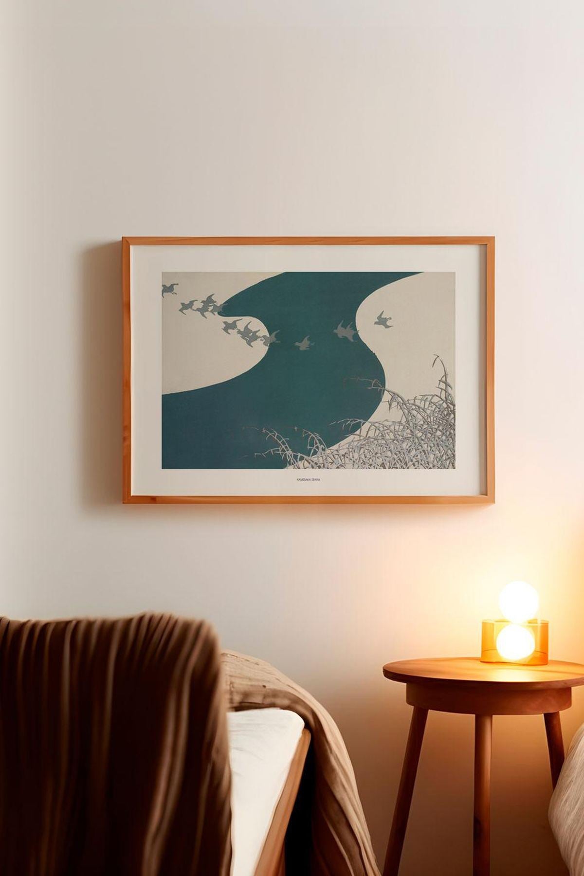 Quadro Decorativo Multicolor com Moldura de Madeira Maciça - Impressão Digital Premium 33x48cm