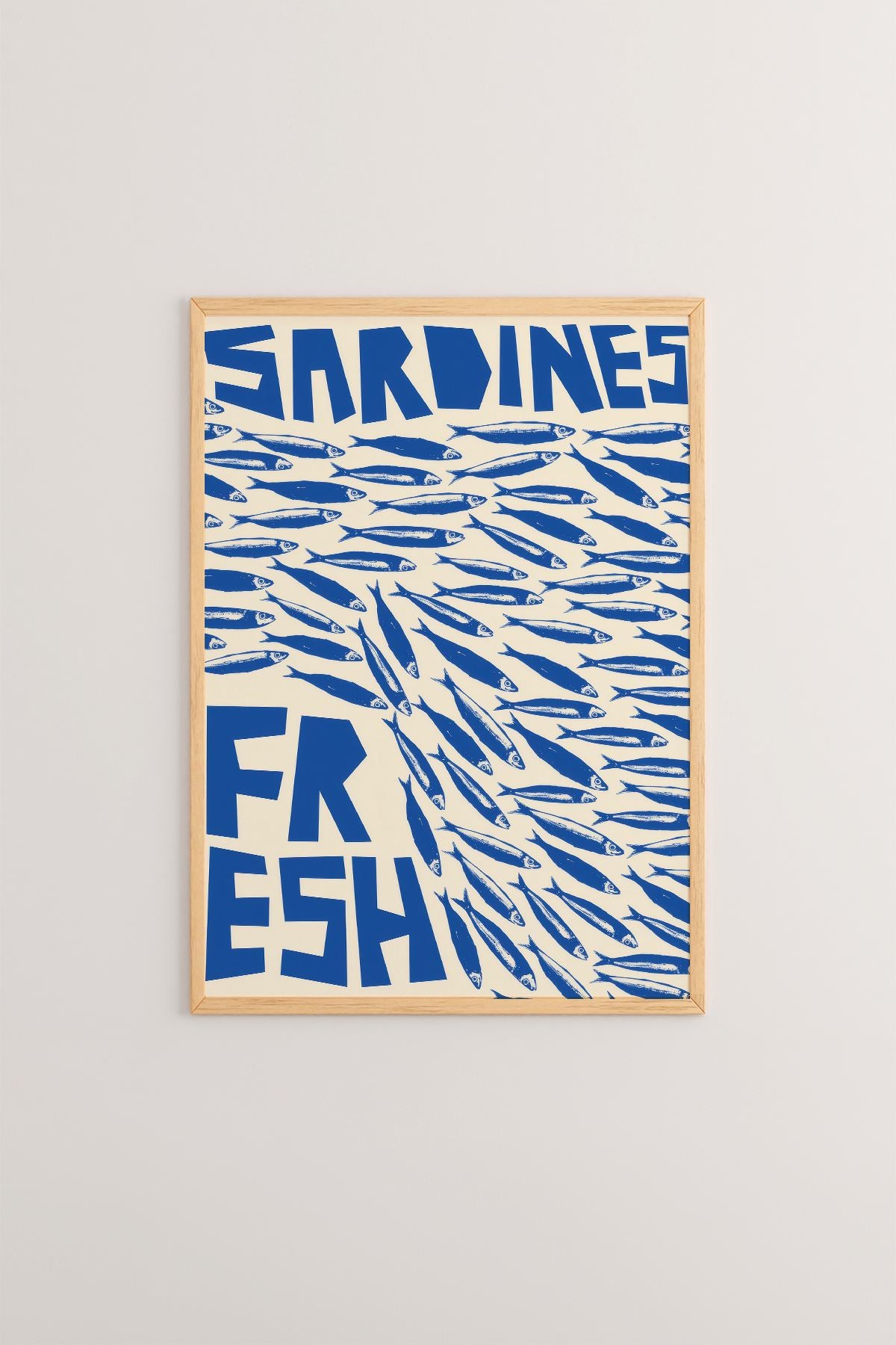 Quadro Decorativo Multicolor com Moldura de Madeira Maciça - Impressão Digital 33x48cm