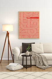 Quadro Decorativo Multicolor com Moldura de Madeira Maciça - Impressão Digital Premium 33x48cm