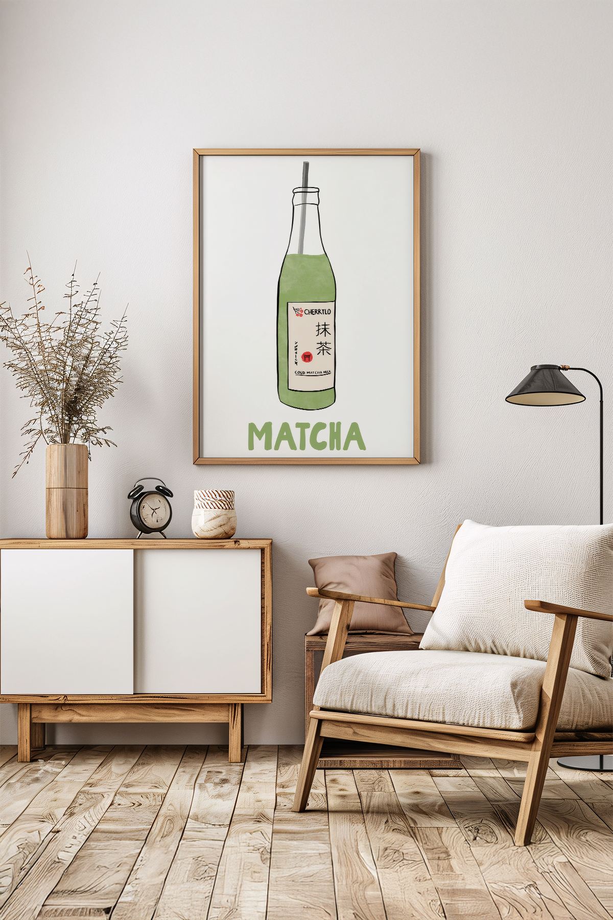 Quadro Decorativo Multicolor com Moldura de Madeira Maciça - Impressão Digital Premium 33x48cm