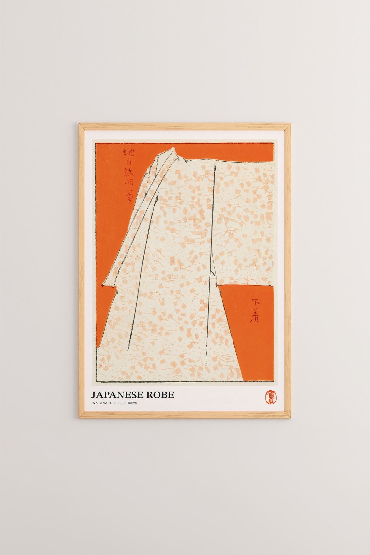 Quadro Decorativo Multicolor com Moldura de Madeira Maciça - Impressão Digital 33x48cm