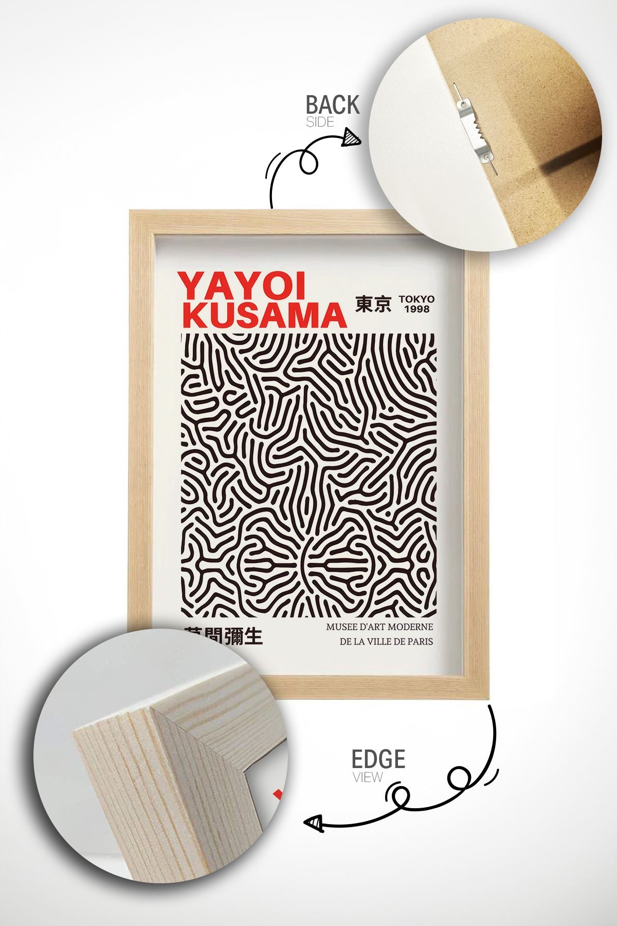 Quadro Decorativo com Moldura 100% Madeira Maciça, Impressão Digital, Multicolor, 33 x 48 cm — Lmnmdl35