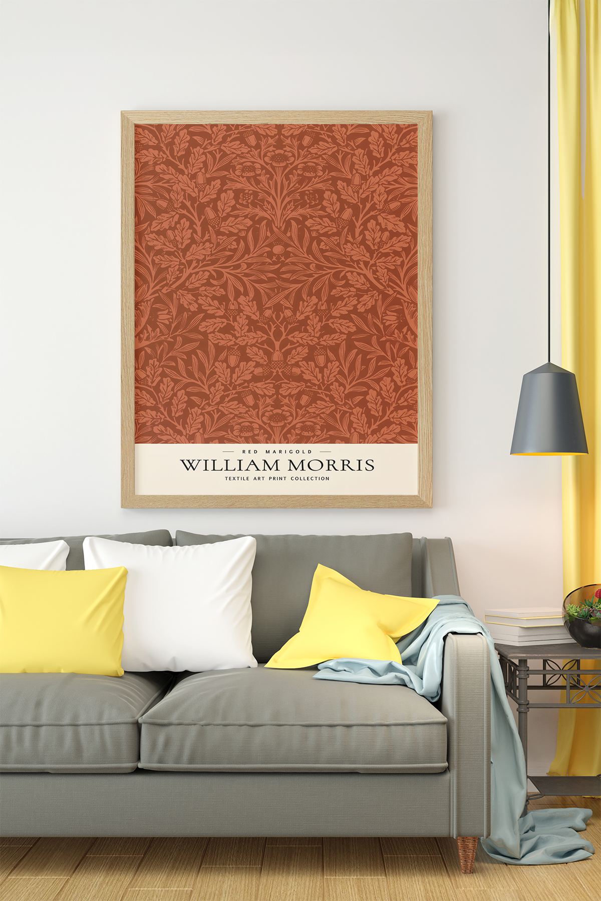 Quadro Decorativo Multicolor com Moldura de Madeira Maciça - Impressão Digital Premium 33x48cm