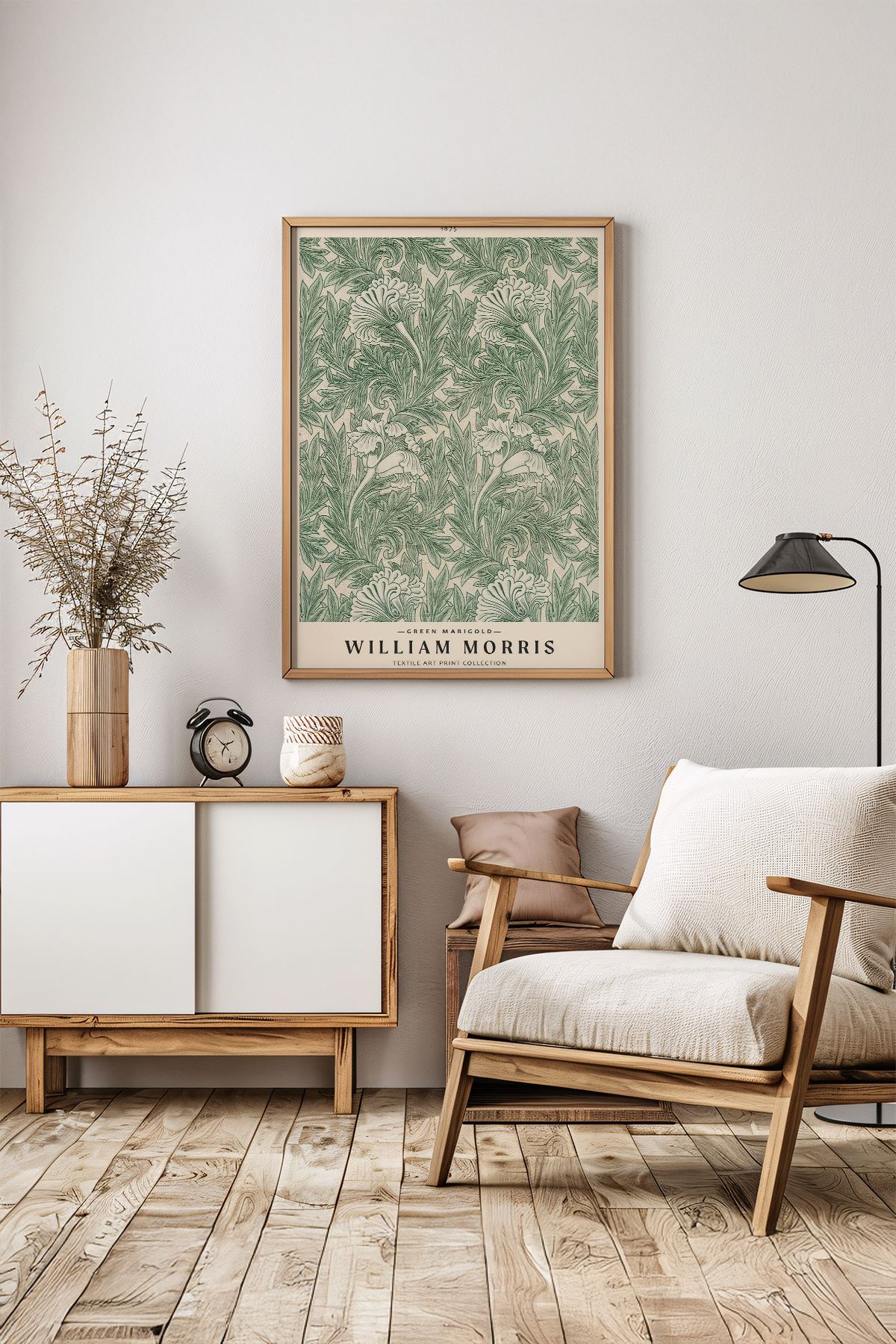 Quadro Decorativo Multicolor com Moldura de Madeira Maciça - Impressão Digital Premium 33x48cm