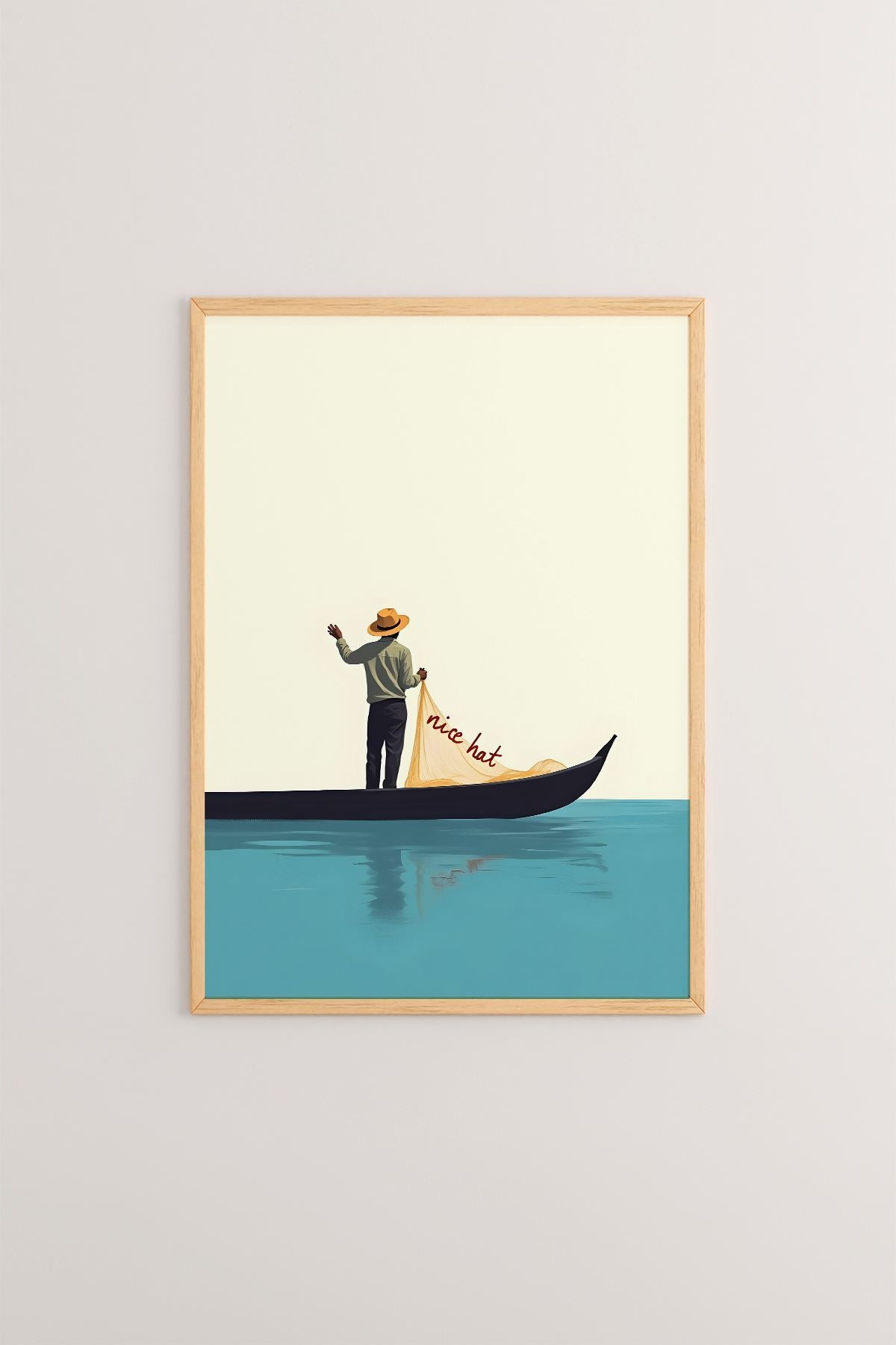 Quadro Decorativo Multicolor com Moldura de Madeira Maciça - 33x48cm - Impressão Digital de Alta Qualidade