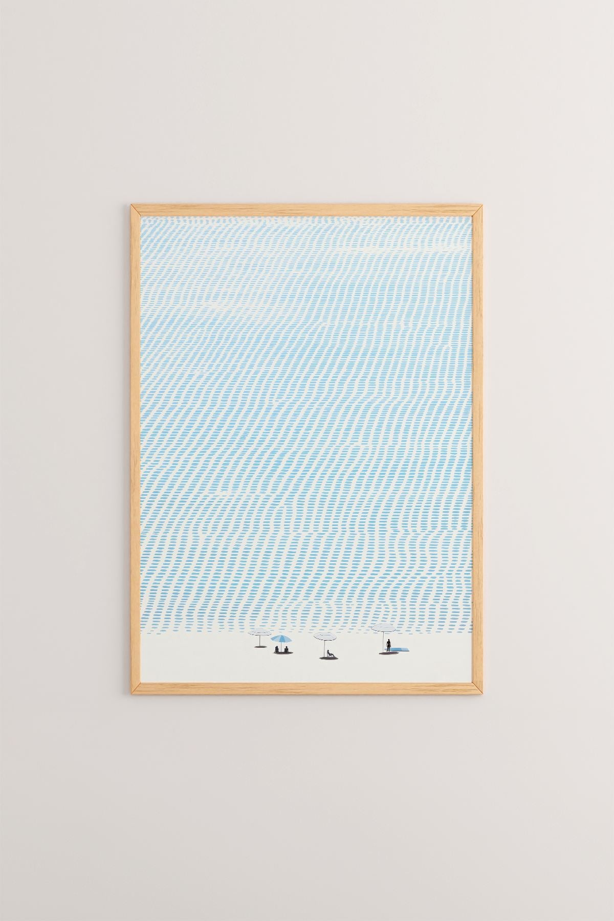 Quadro Decorativo Multicolor com Moldura de Madeira Maciça - 33x48cm - Impressão Digital de Alta Qualidade