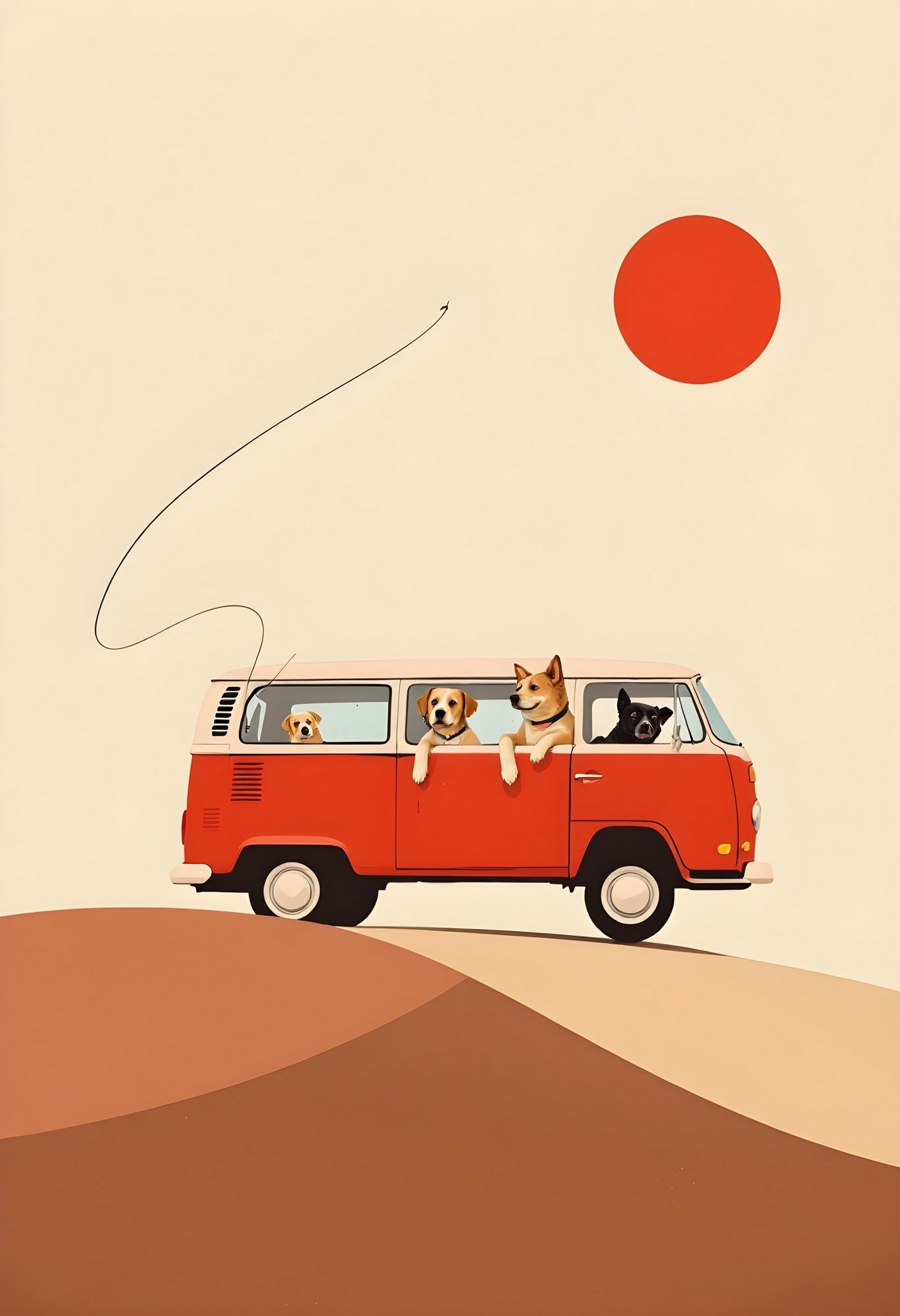 Quadro Decorativo Multicolor com Moldura de Madeira Maciça - 33x48cm - Impressão Digital de Alta Qualidade