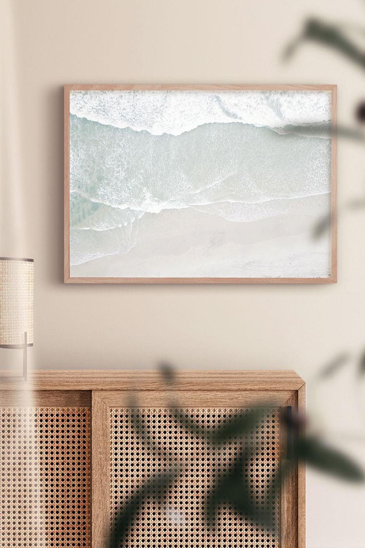 Quadro Decorativo Multicolor com Moldura de Madeira Maciça - 33x48cm - Impressão Digital de Alta Qualidade